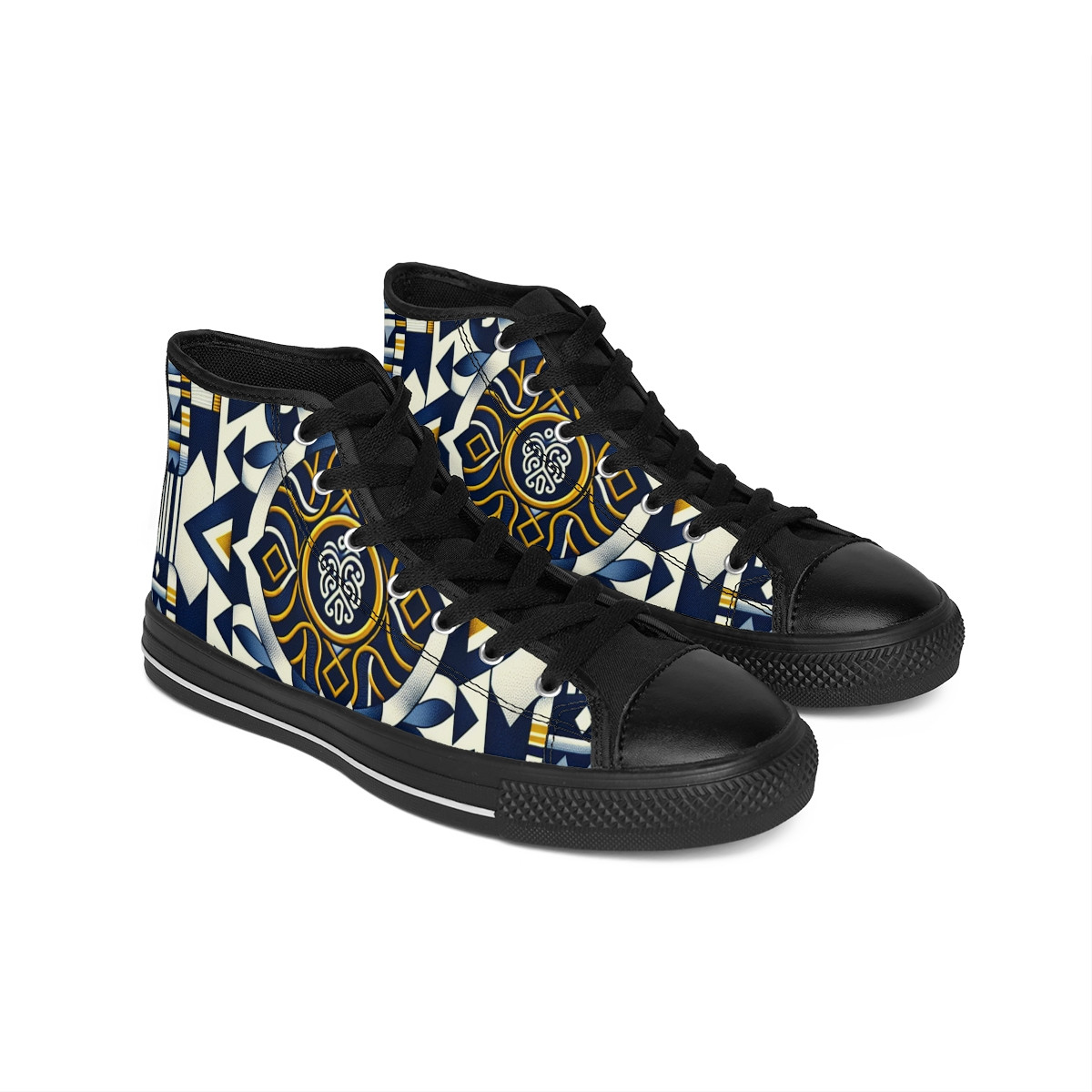 "AfroStride Kente Kicks" - Women's Classic Sneakers
