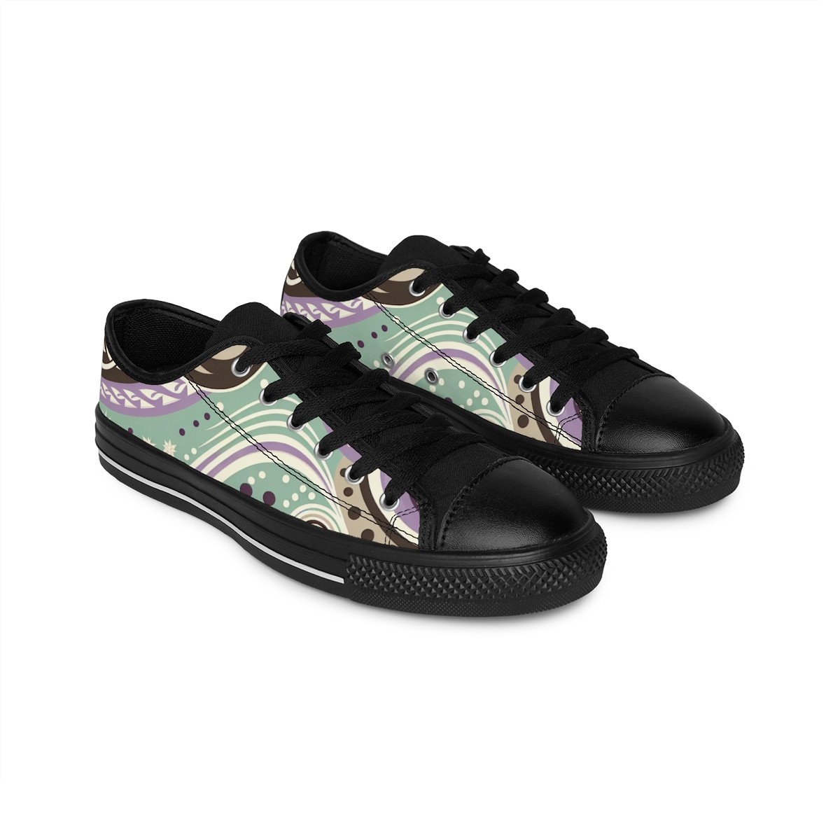 "AfroFusion Kente Kickz" - Women's Sneakers