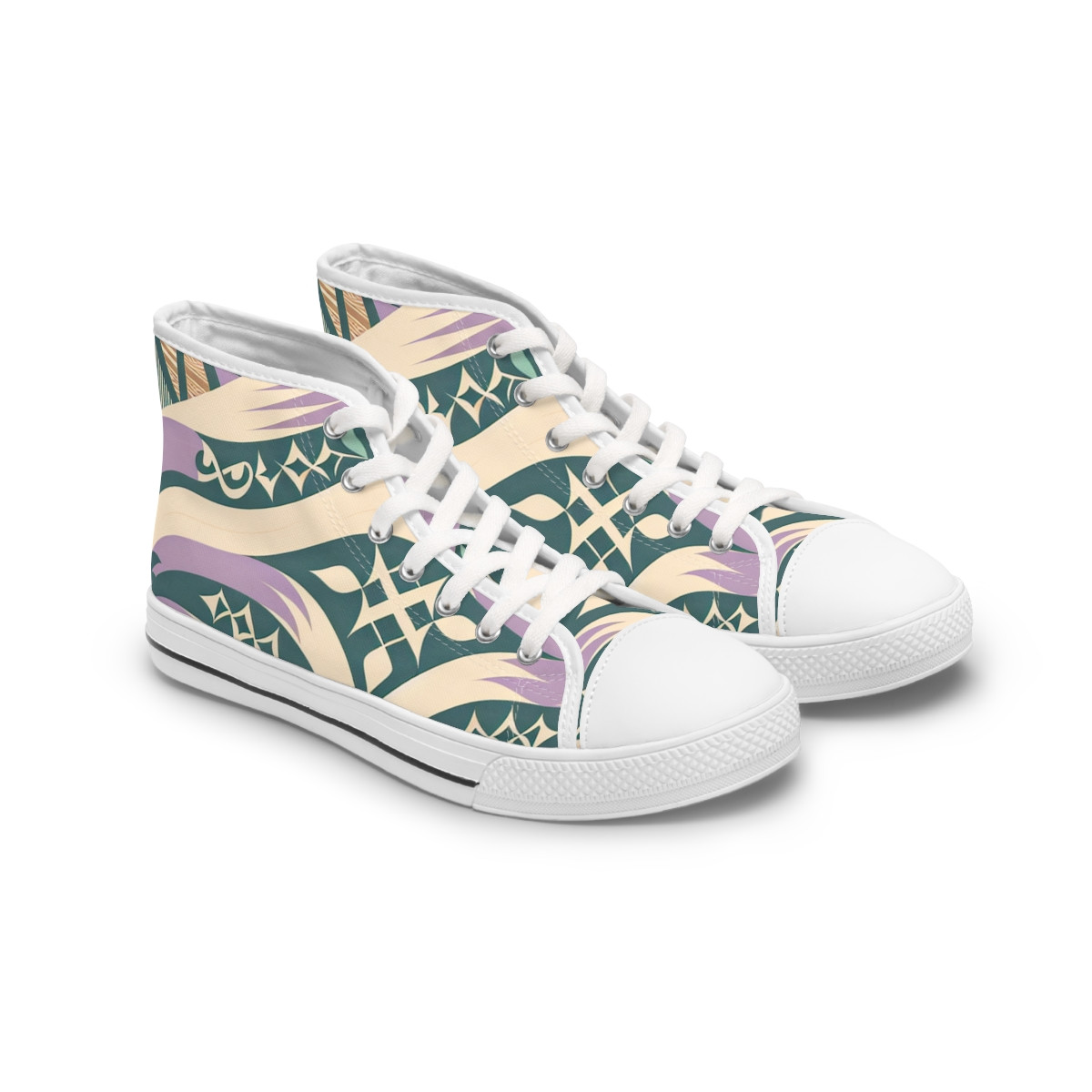 "AfroStride Kente Kicks" - Womn's High top Sneakers