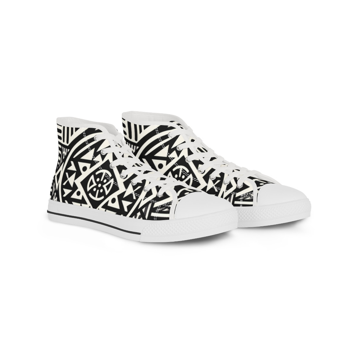 "AfroRhythm Kente Kicks" - Men's High top Sneakers