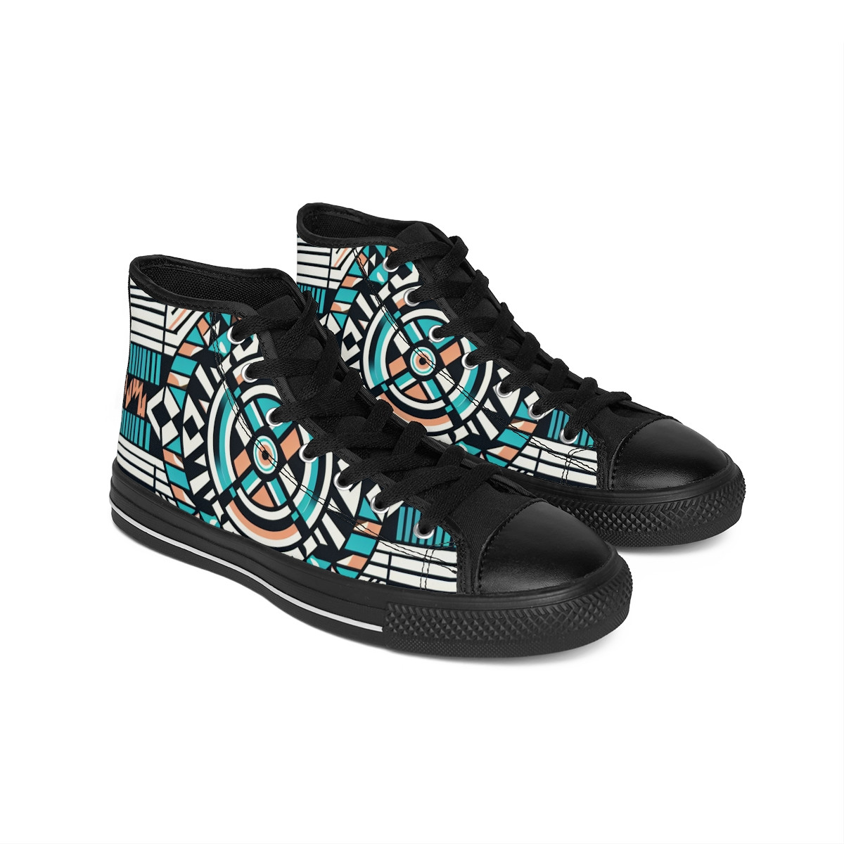"Heritage Stride Kente Kicks" - Women's Classic Sneakers