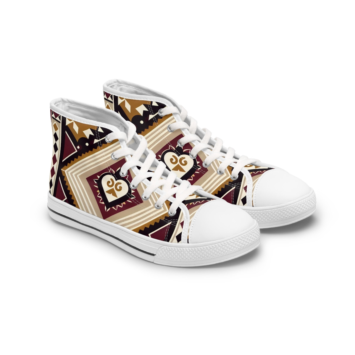 "Heritage Stride Kente Kicks" - Womn's High top Sneakers