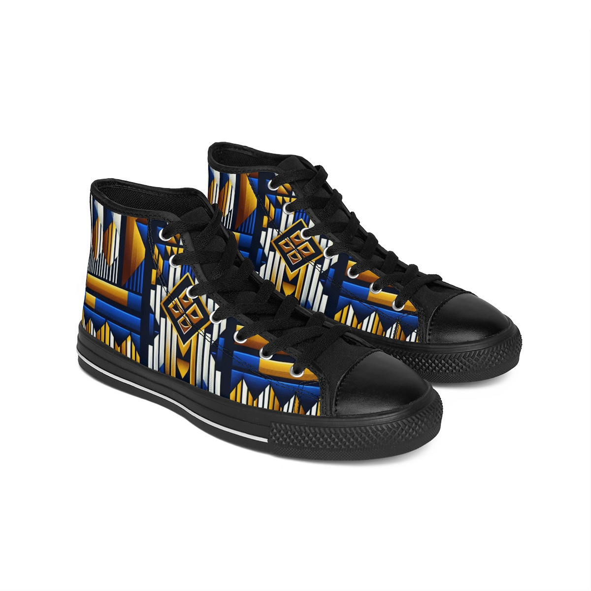 "AfroCentric Soles: Kente Kicks" - Women's Classic Sneakers
