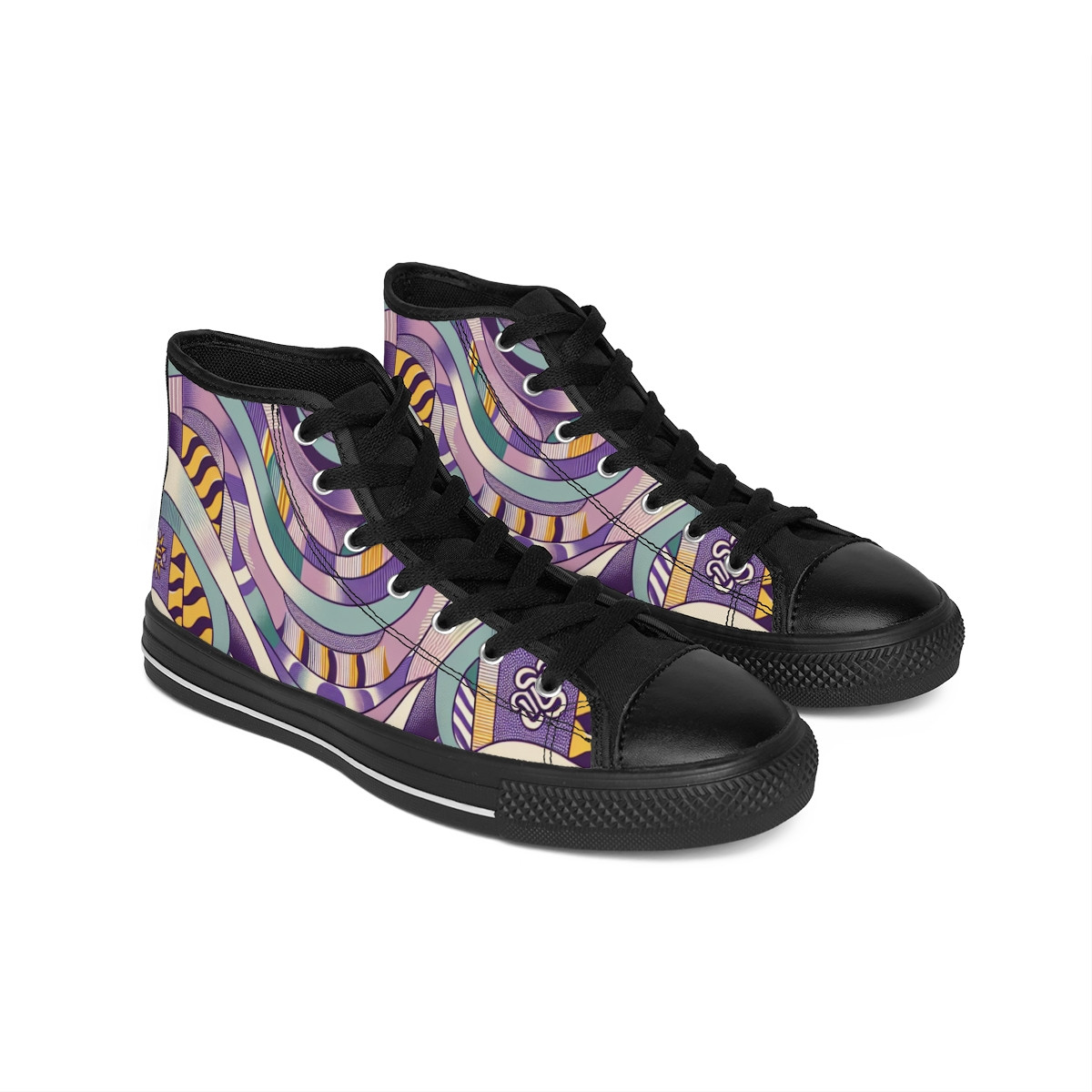 "AfroPrism Kente Kicks" - Women's Classic Sneakers