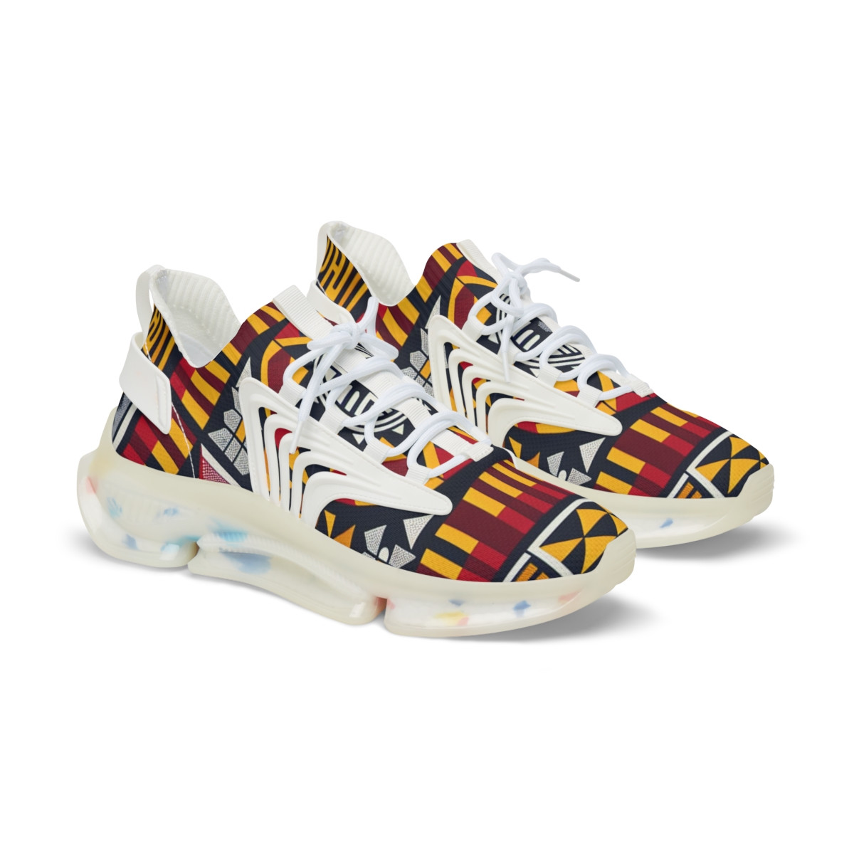 "Afro-Rhythm Kente Kicks" - Men's Mesh Sneaker
