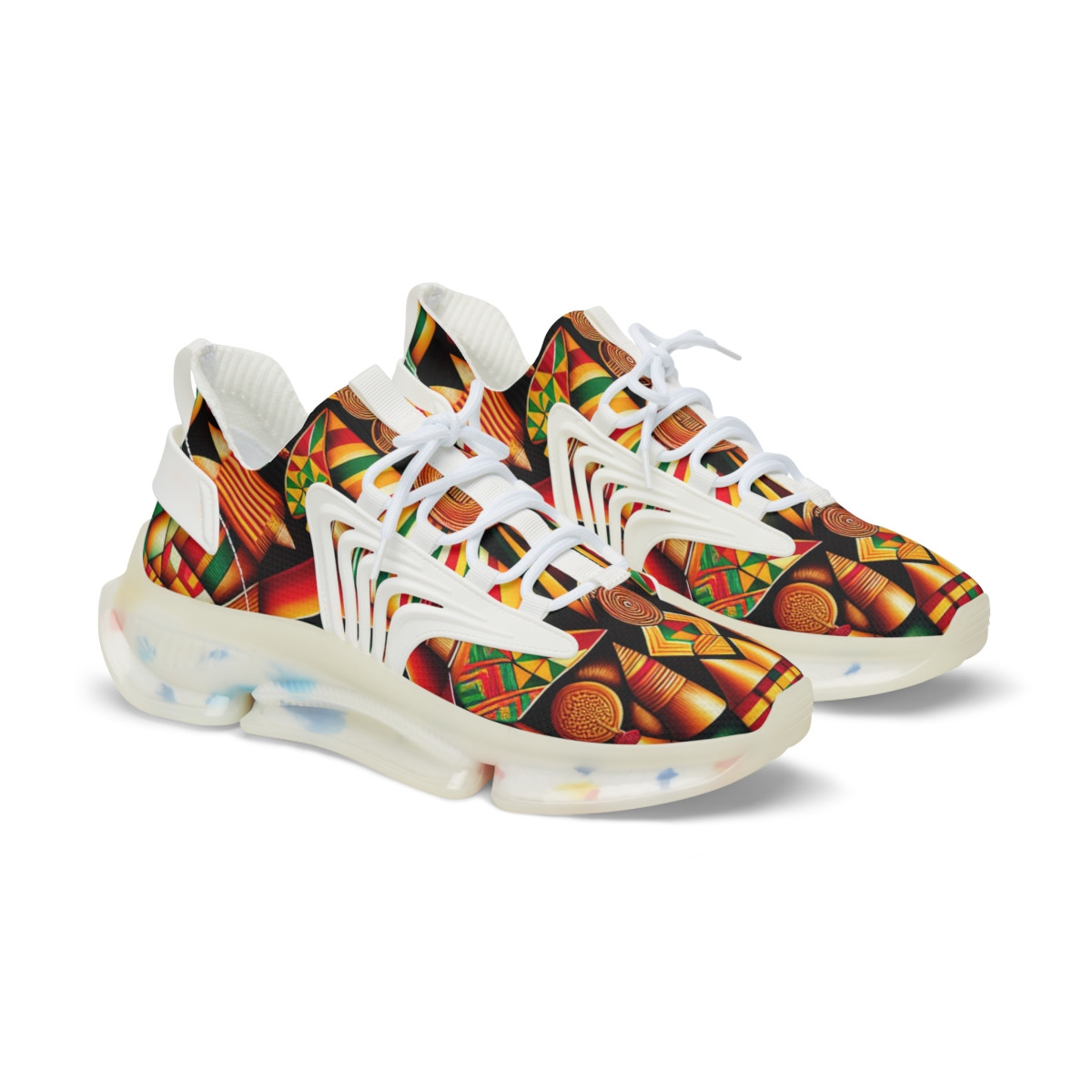 AfroStride Kente Kicks - Men's Mesh Sneaker
