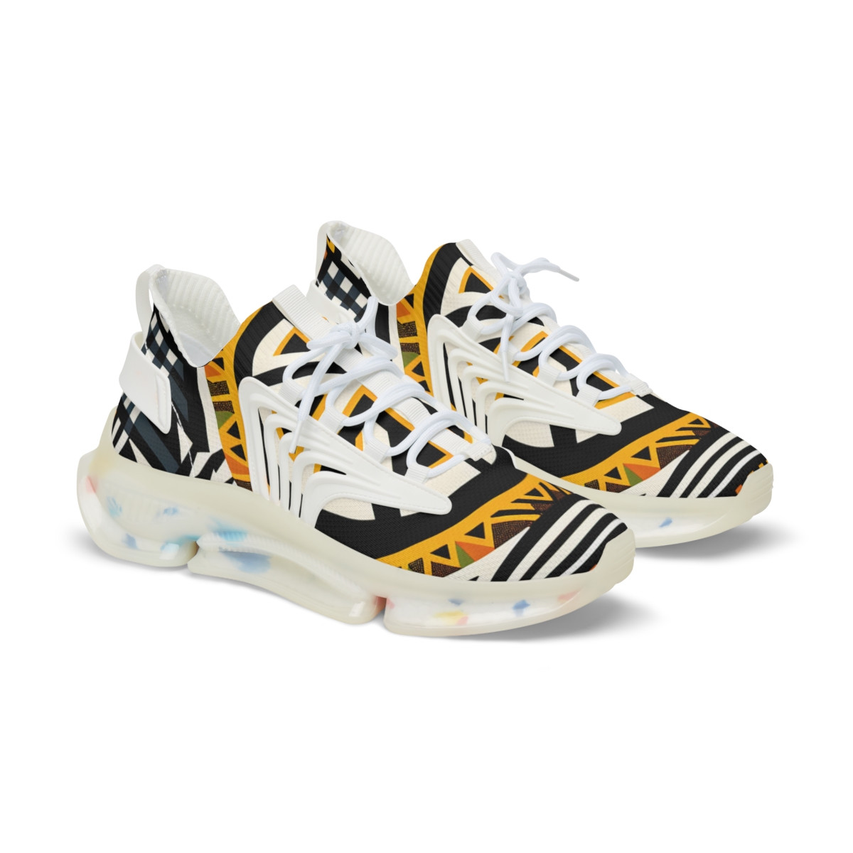"KenteKicks: Vibrant Heritage Sneakers" - Men's Mesh Sneaker