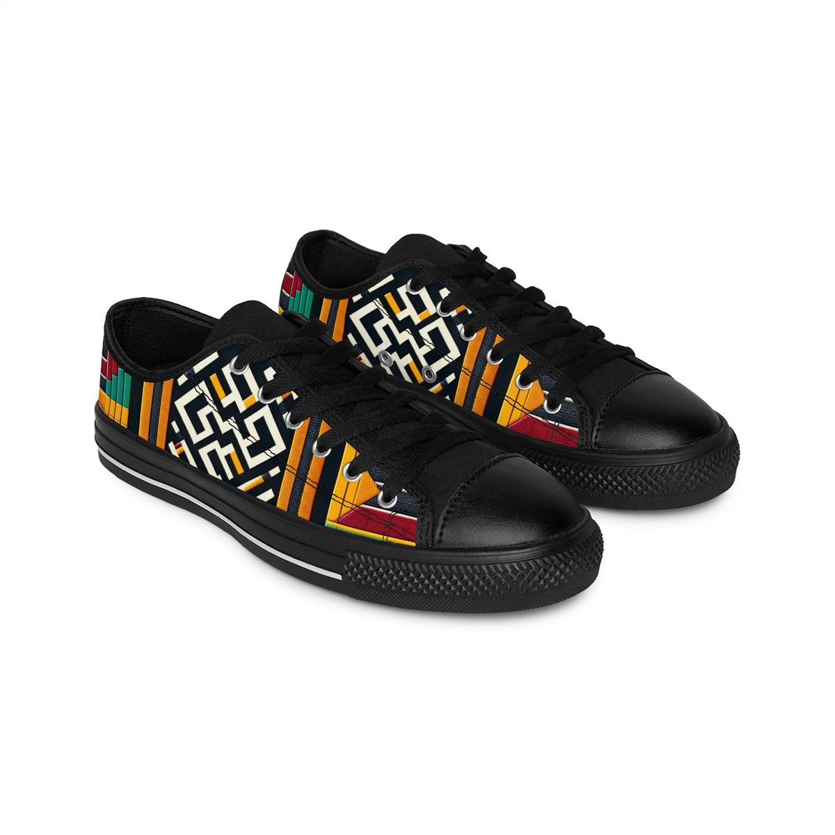 "AfroStride Kente Kicks" - Women's Sneakers
