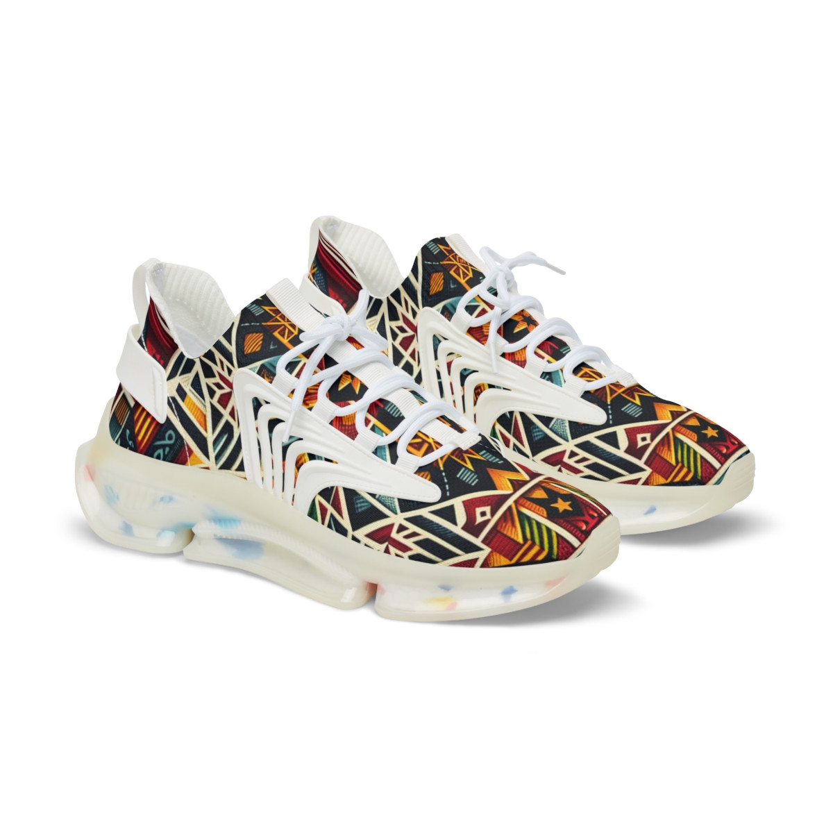"AfroKicks Kente Fusion Sneakers" - Men's Mesh Sneaker