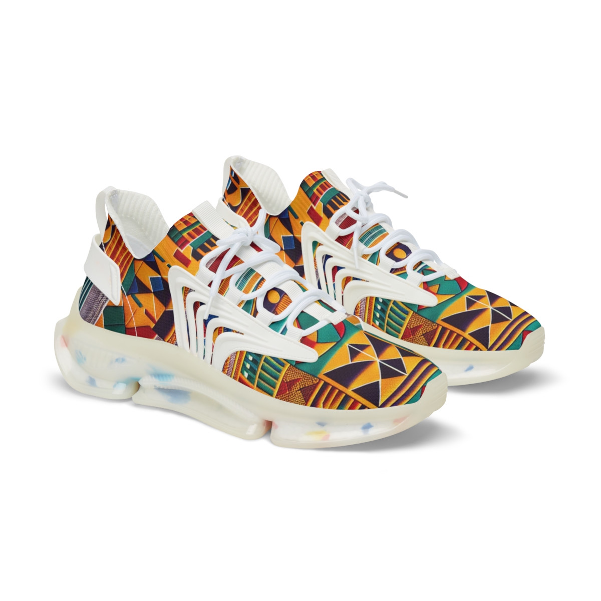 "AfroFusion Kente Kicks" - Men's Mesh Sneaker