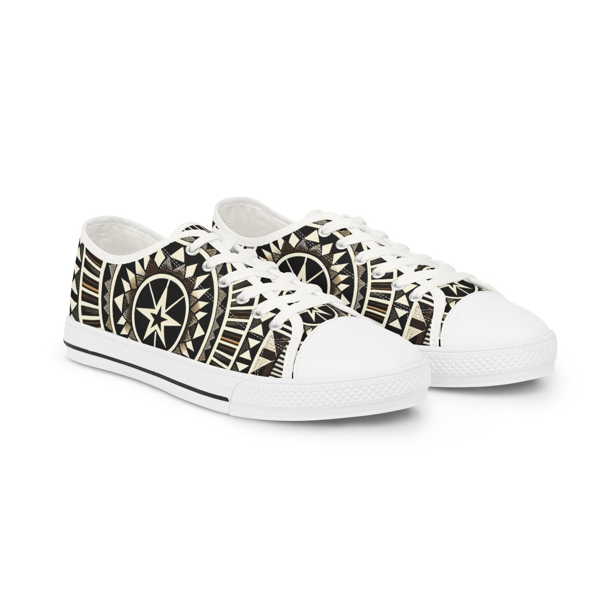 "AfroStride Kente Kicks" - Men's Lowtop Sneakers