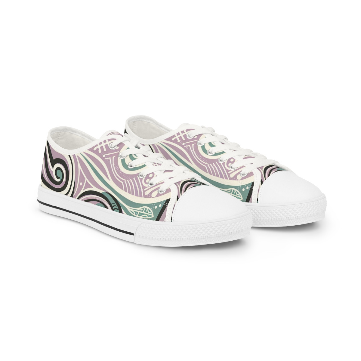 "Vibrant Stride Kente Kicks" - Men's Lowtop Sneakers