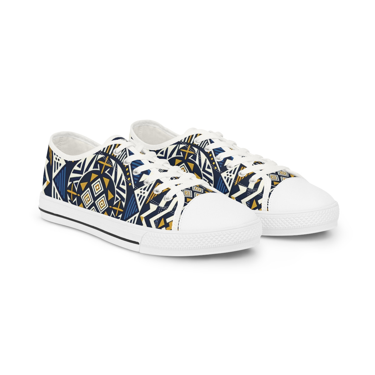 "AfroGait KenteStride Sneakers" - Men's Lowtop Sneakers