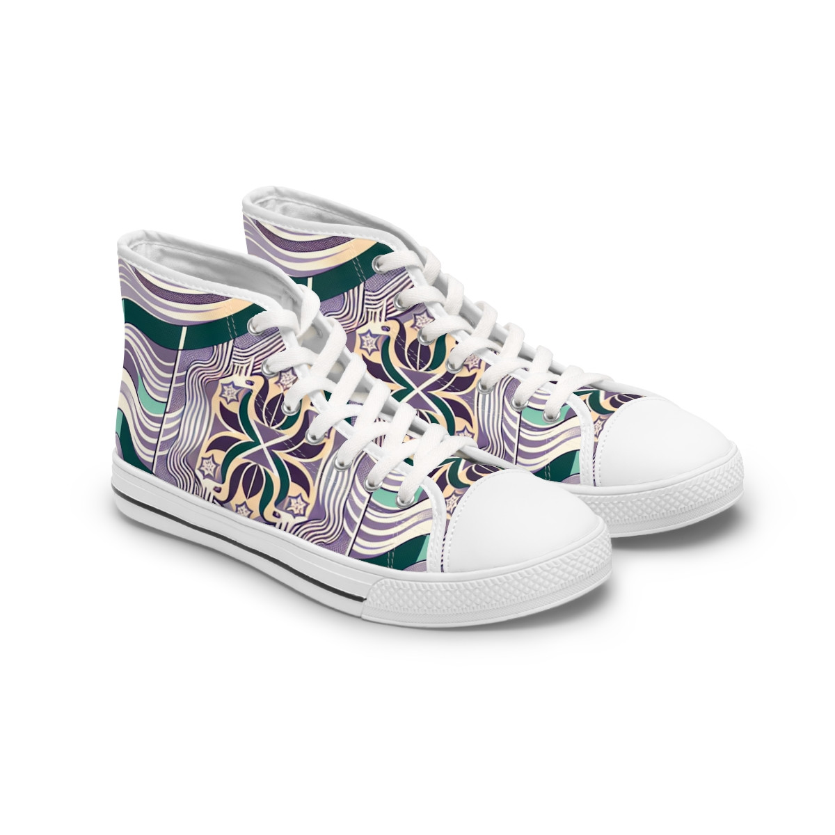 "AfroStride Kente Kicks" - Womn's High top Sneakers