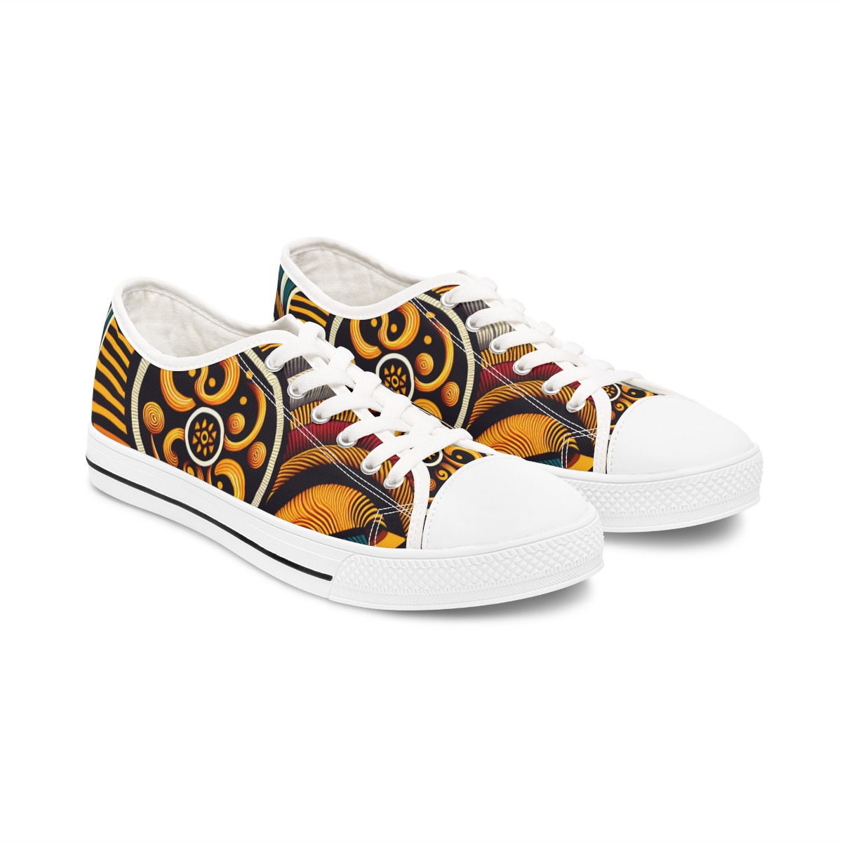 "HeritageStride Kente Kicks" - Women's Lowtop Sneakers