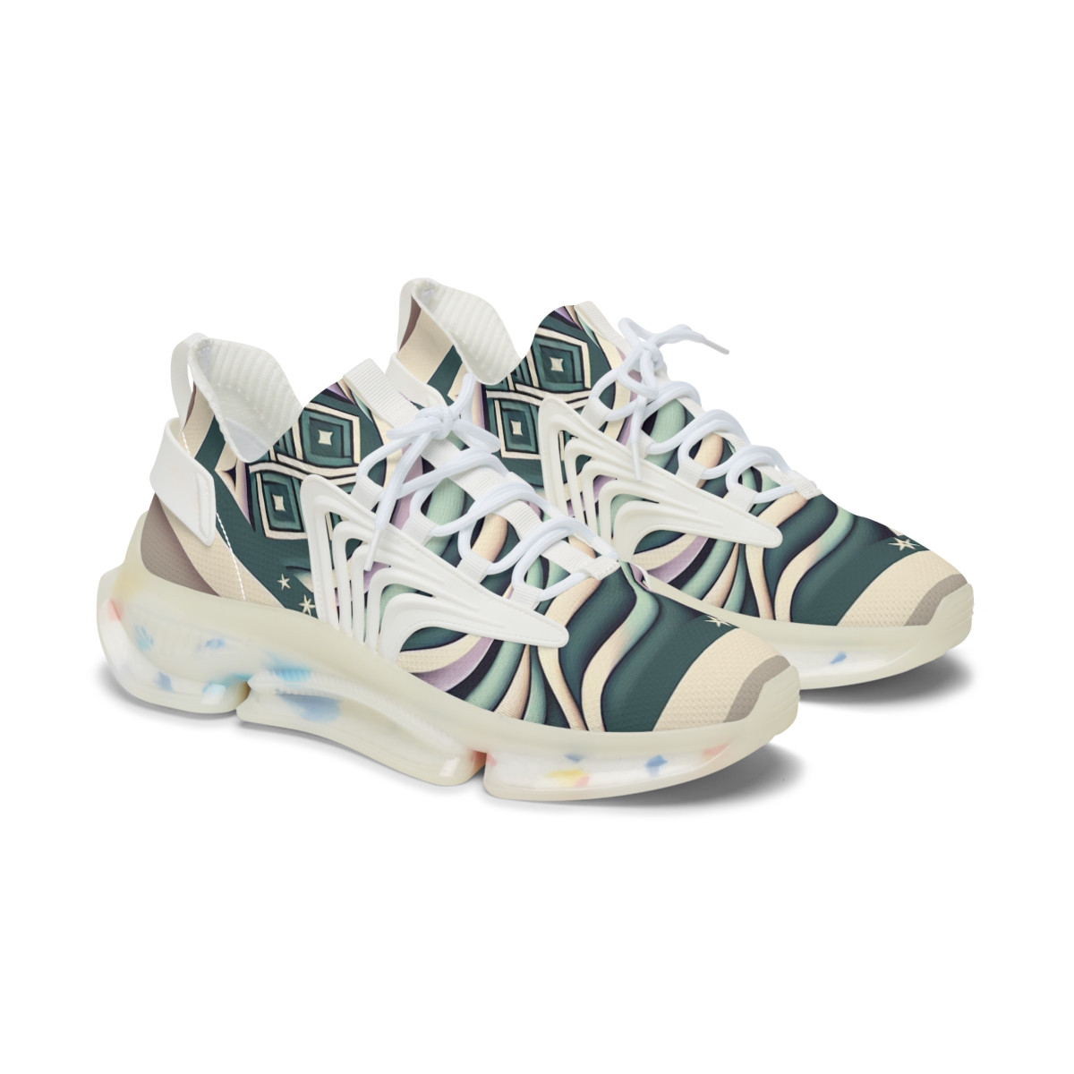 "AfroBeat Kente Kicks" - Women's Mesh Sneaker