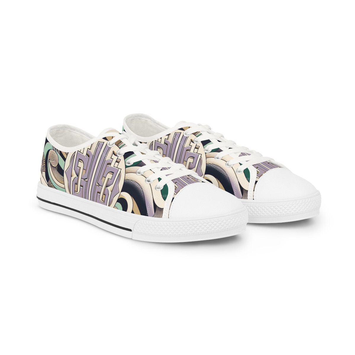 "AfroStride Kente Kicks" - Men's Lowtop Sneakers