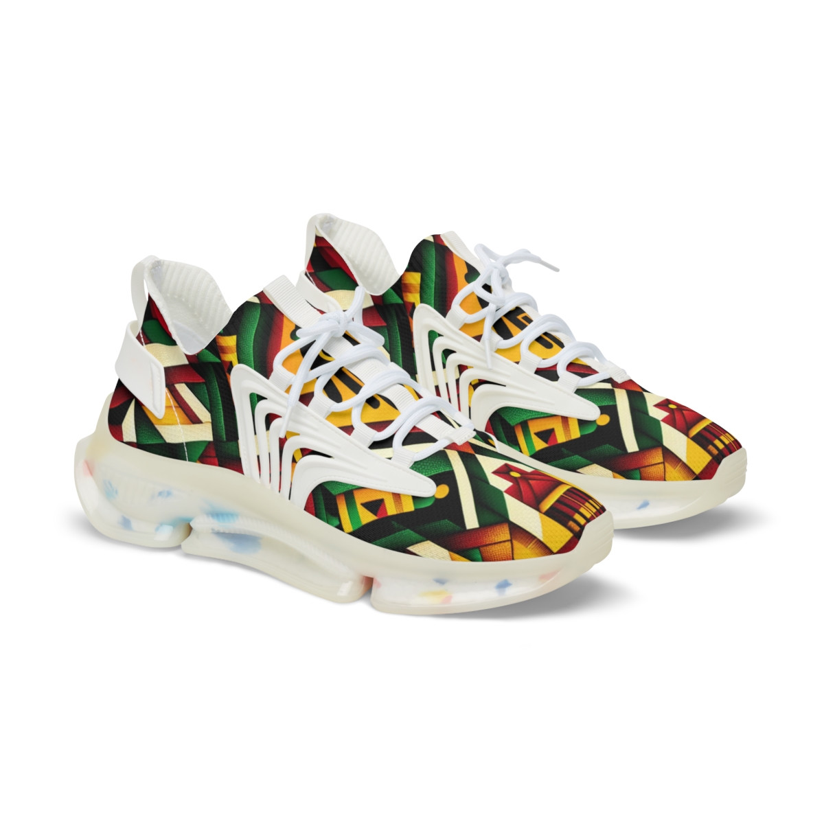 "AfroStride Kente Kicks" - Men's Mesh Sneaker