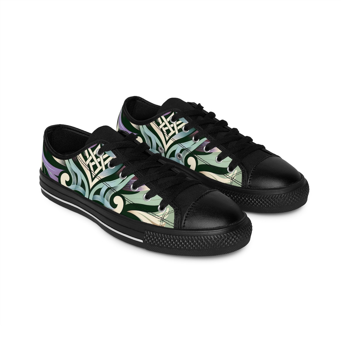 "Kente Kicks: AfroFusion Steps" - Women's Sneakers