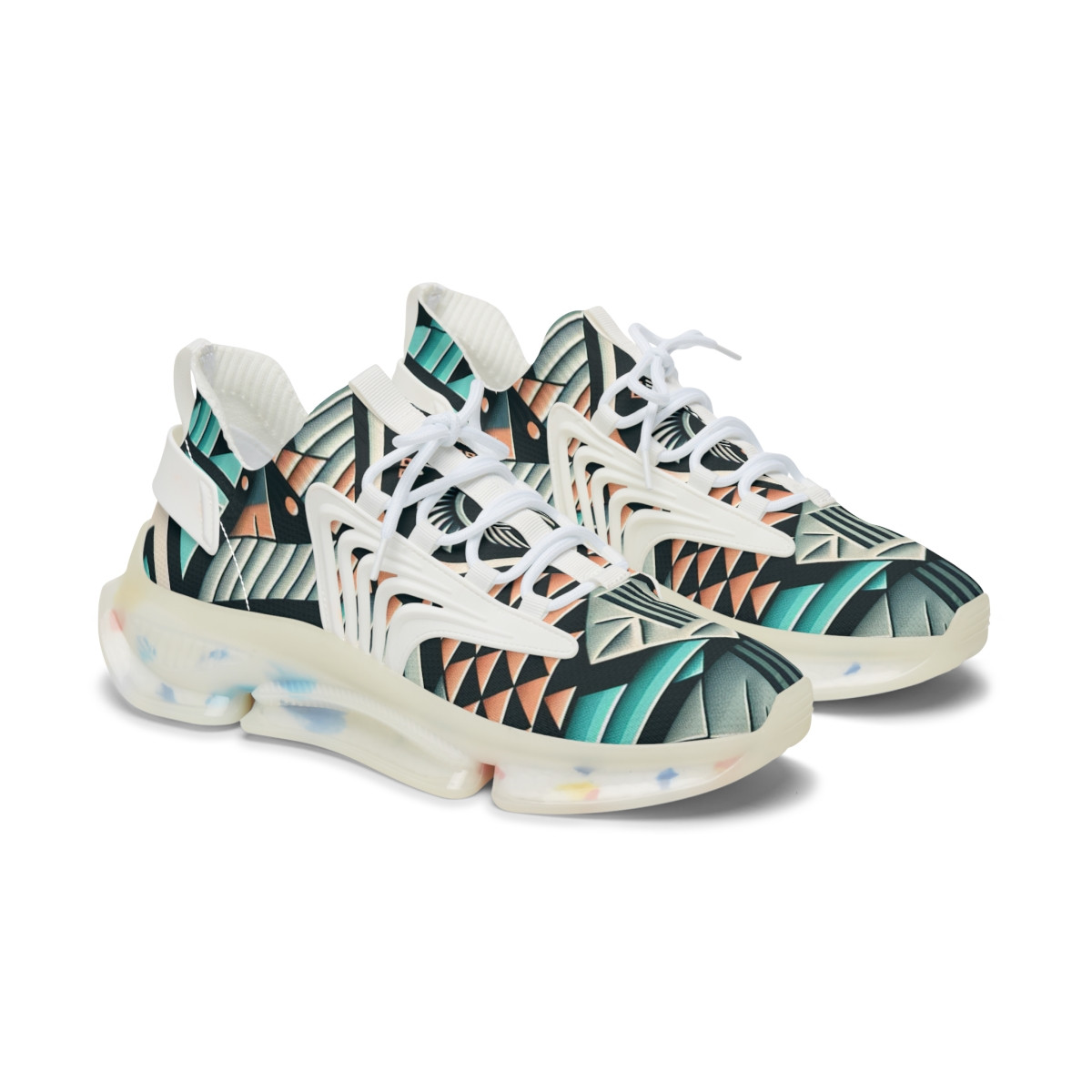 "AfroStride Kente Kicks" - Women's Mesh Sneaker
