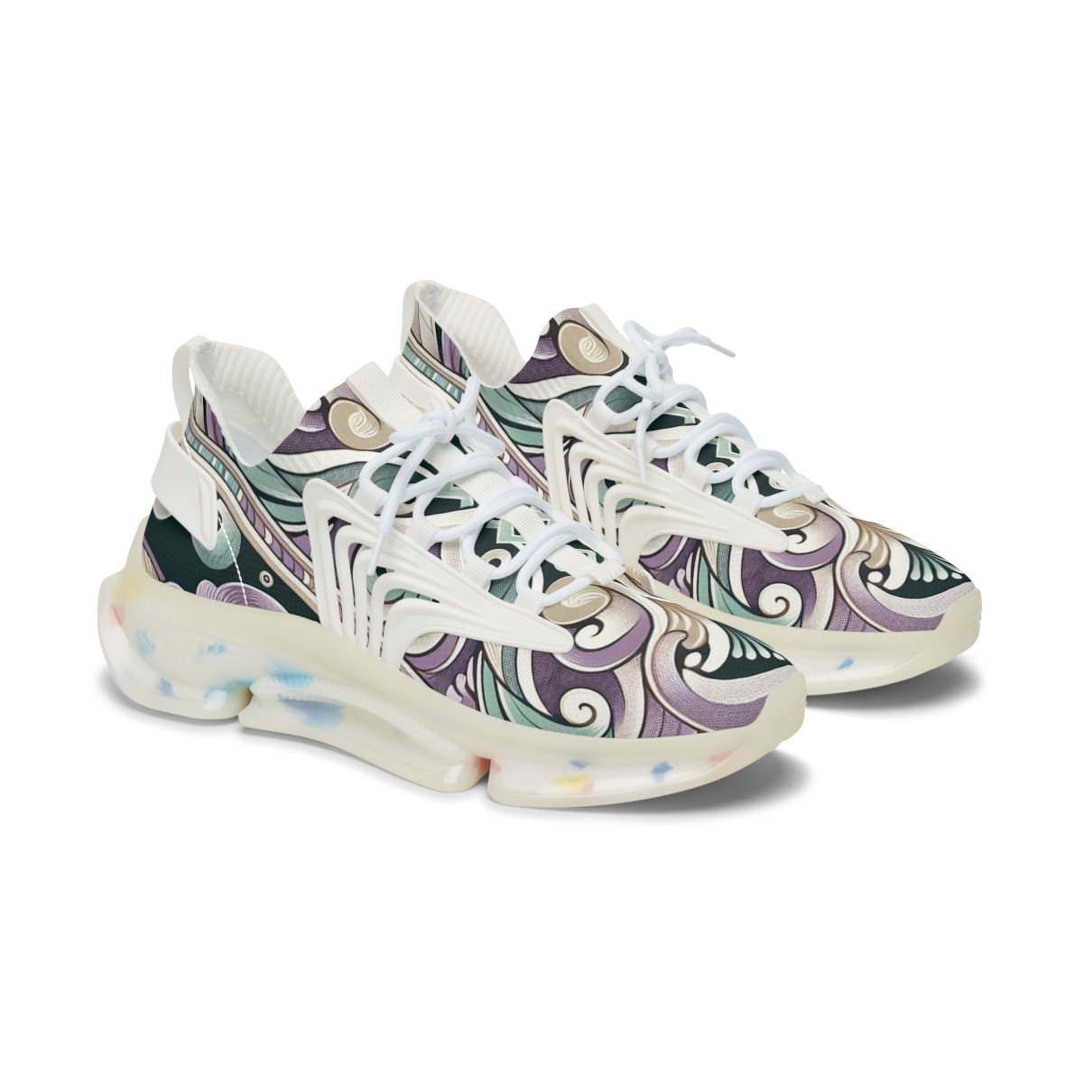 "AfroFusion Kente Kicks" - Women's Mesh Sneaker