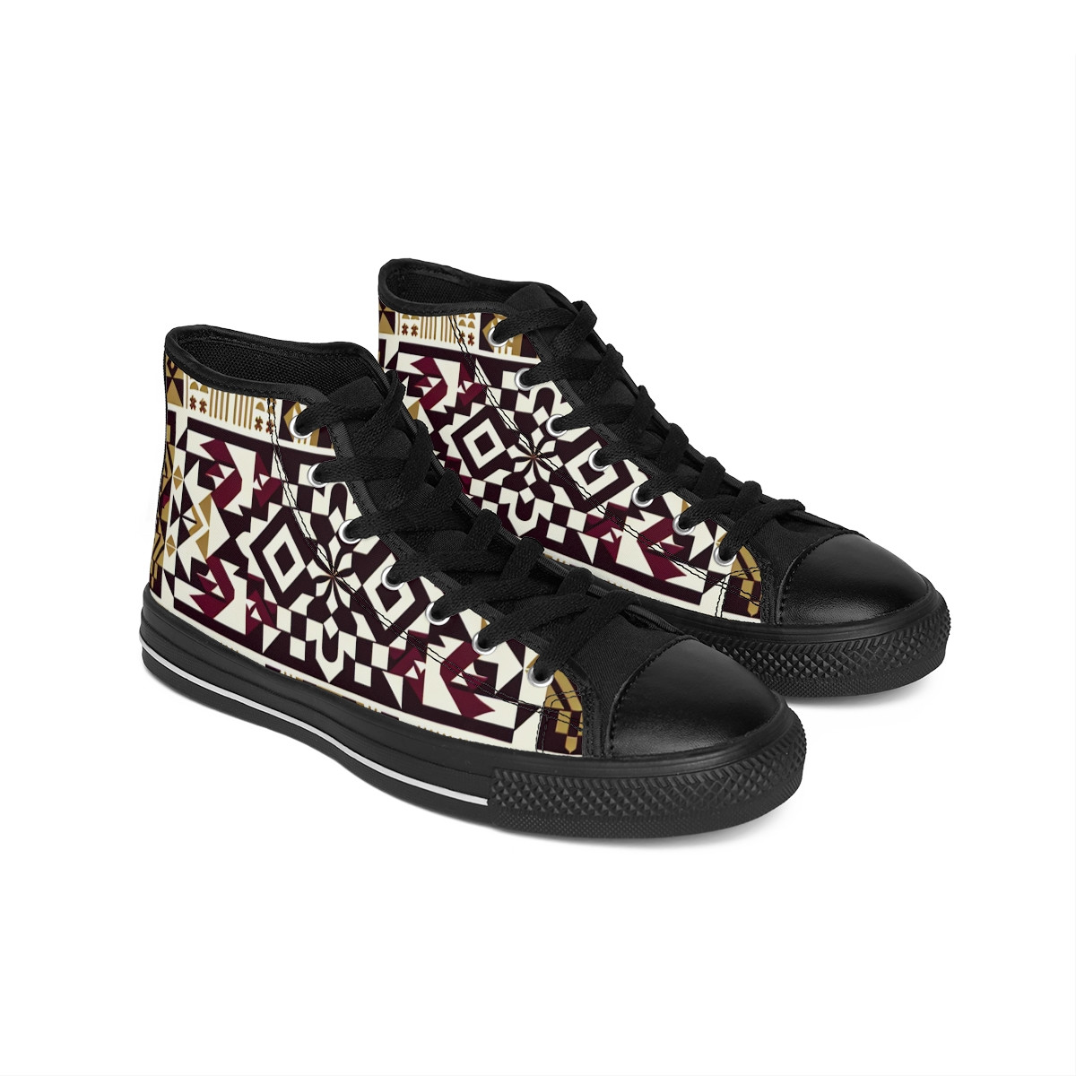"Heritage Stride Kente Sneakers" - Women's Classic Sneakers