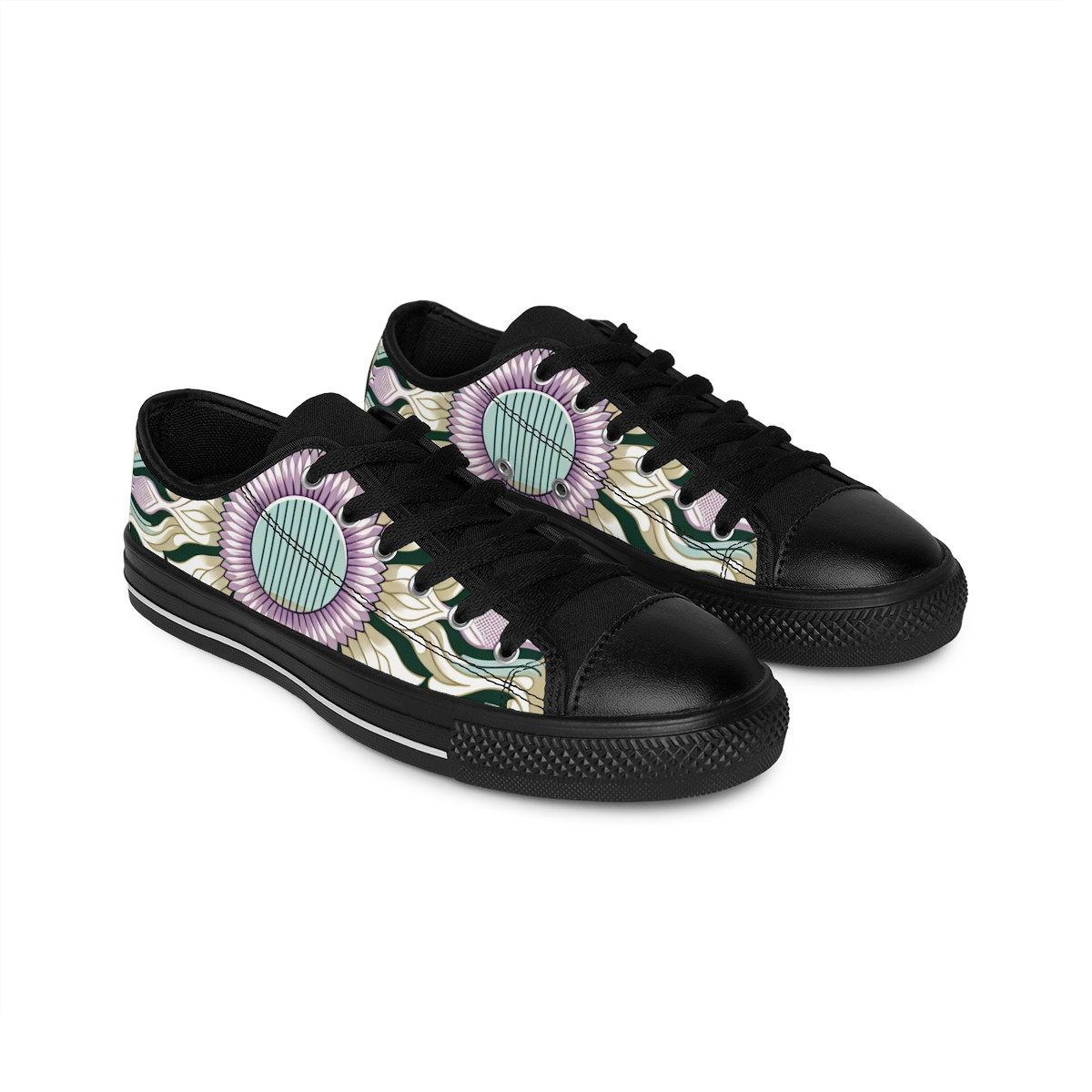 "AfroFusion Kente Kicks" - Women's Sneakers