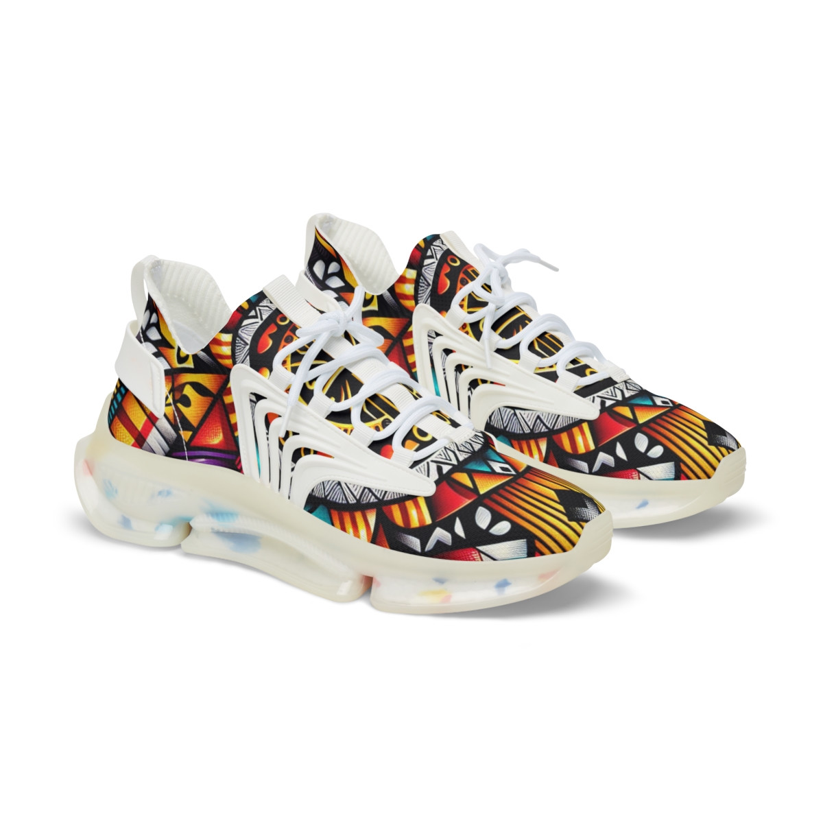 "AfroFusion Kente Kicks" - Men's Mesh Sneaker
