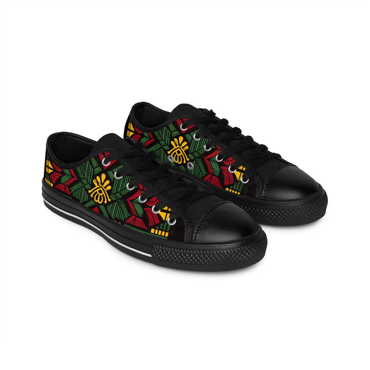 "AfroStride Kente Kicks" - Women's Sneakers