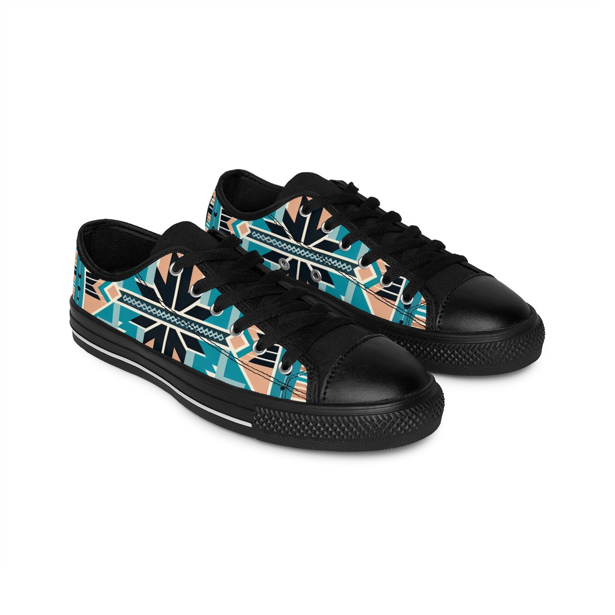 "AfroDazzle Kente Kicks" - Women's Sneakers