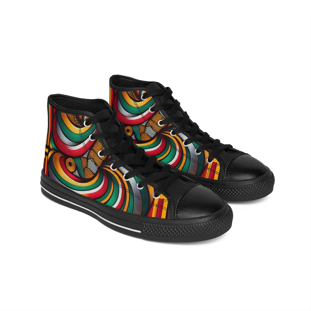 "AfroStride Kente Kicks" - Men's Classic Sneakers