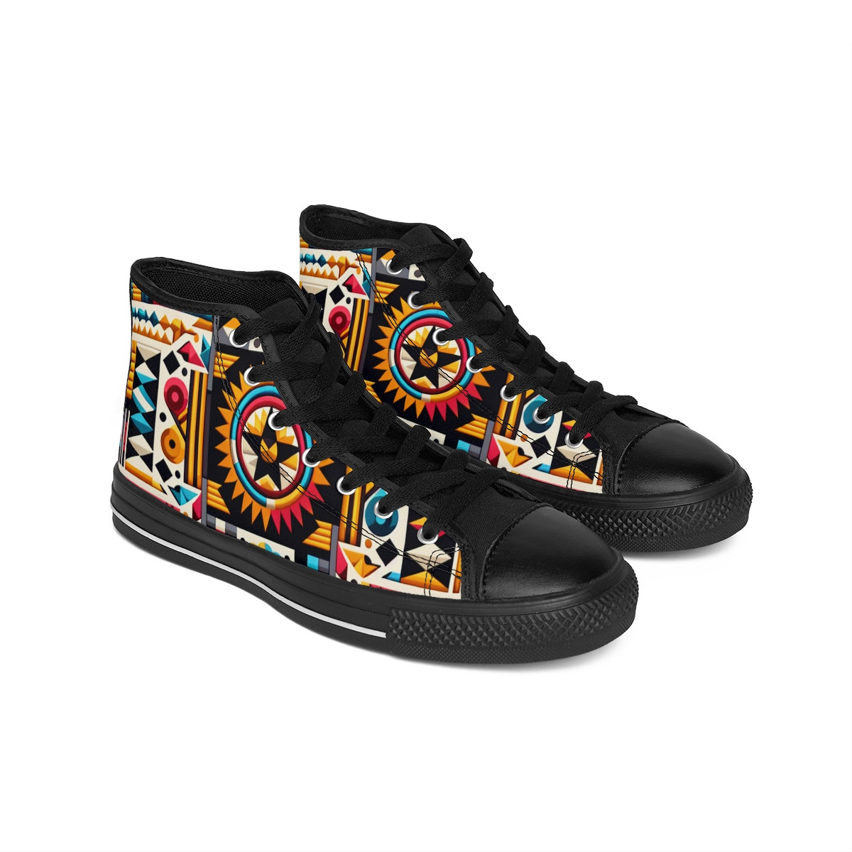 "AfroPulse Kente Kicks" - Men's Classic Sneakers