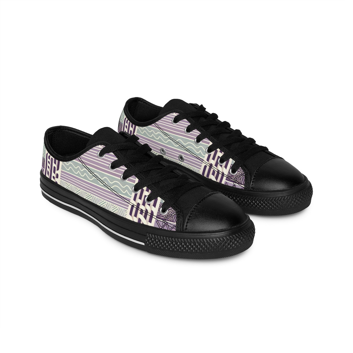 "Afro Fusion Kente Kicks" - Women's Sneakers