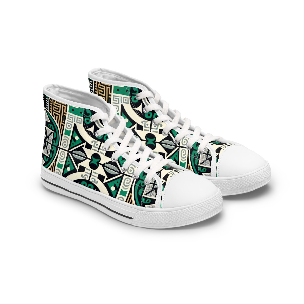 "AfroVogue Kente Kicks" - Womn's High top Sneakers