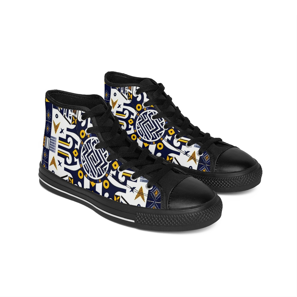 "AfroFusion Kente Kicks" - Men's Classic Sneakers