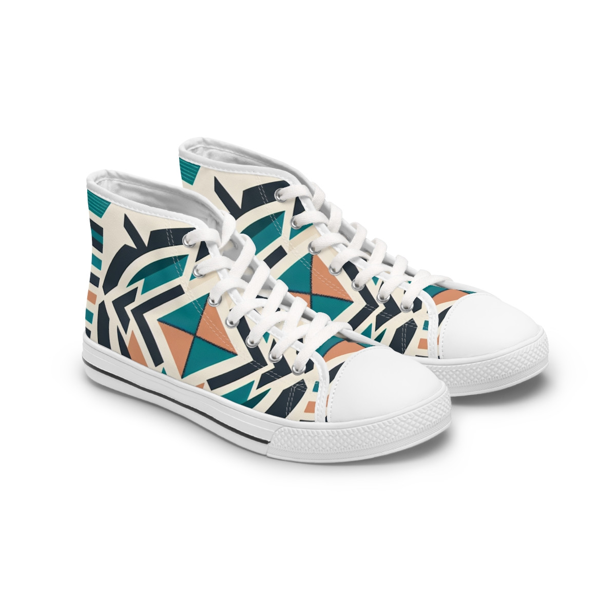 "AfroStride Kente Kicks" - Womn's High top Sneakers