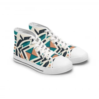 "AfroStride Kente Kicks" - Womn's High top Sneakers