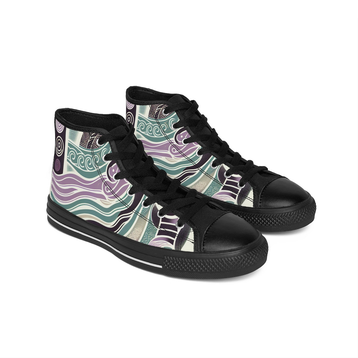 "AfroFusion Step Culture" Kente Sneakers - Women's Classic Sneakers