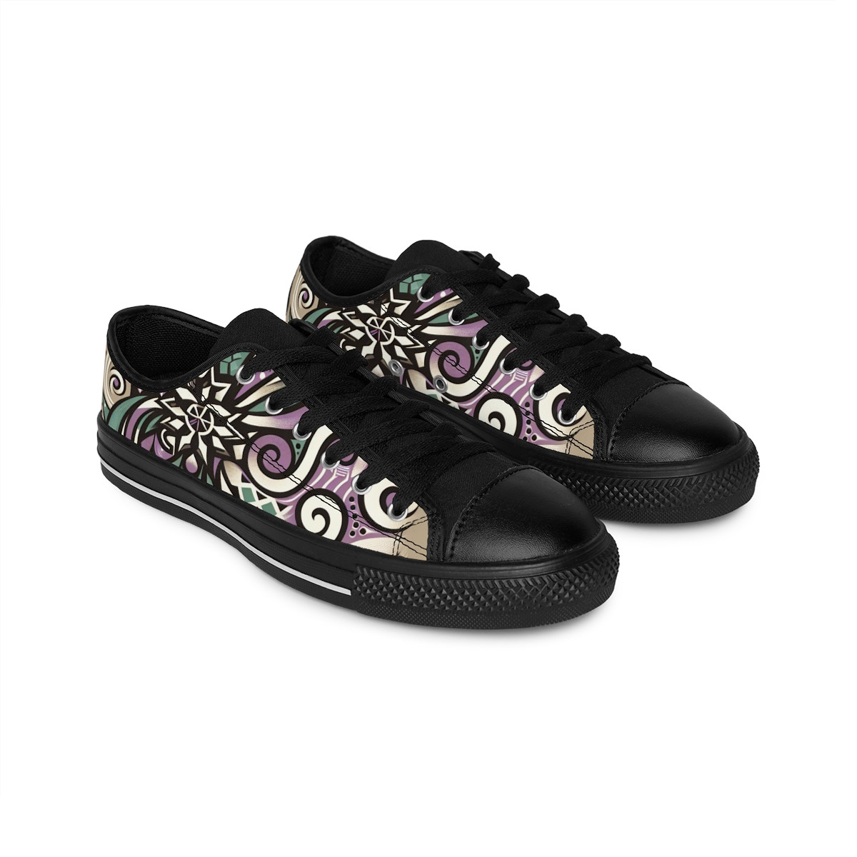 "AfroRhythm Kente Kicks" - Women's Sneakers