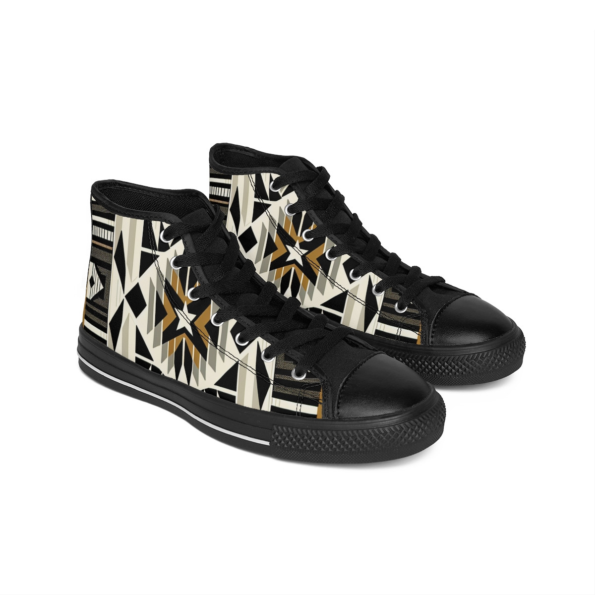 "AfroVibrance Kente Kicks" - Men's Classic Sneakers