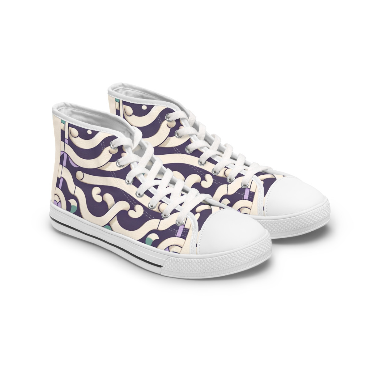 "AfroFusion Threads: Kente Komfort Kicks" - Womn's High top Sneakers