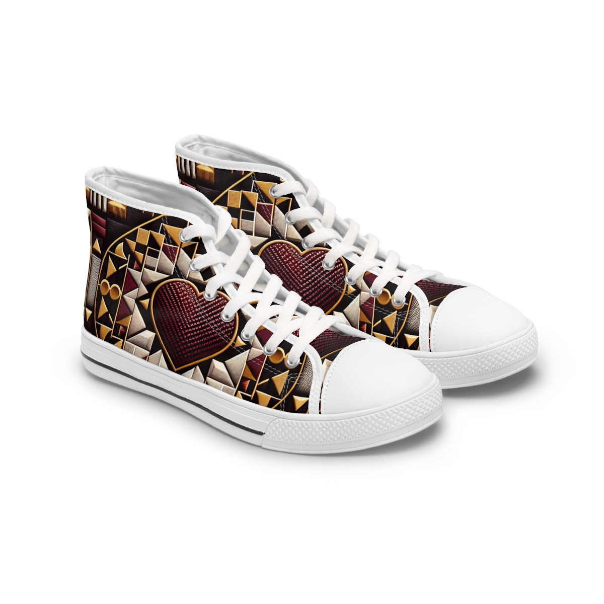 "AfroPulse Kente Kicks" - Womn's High top Sneakers