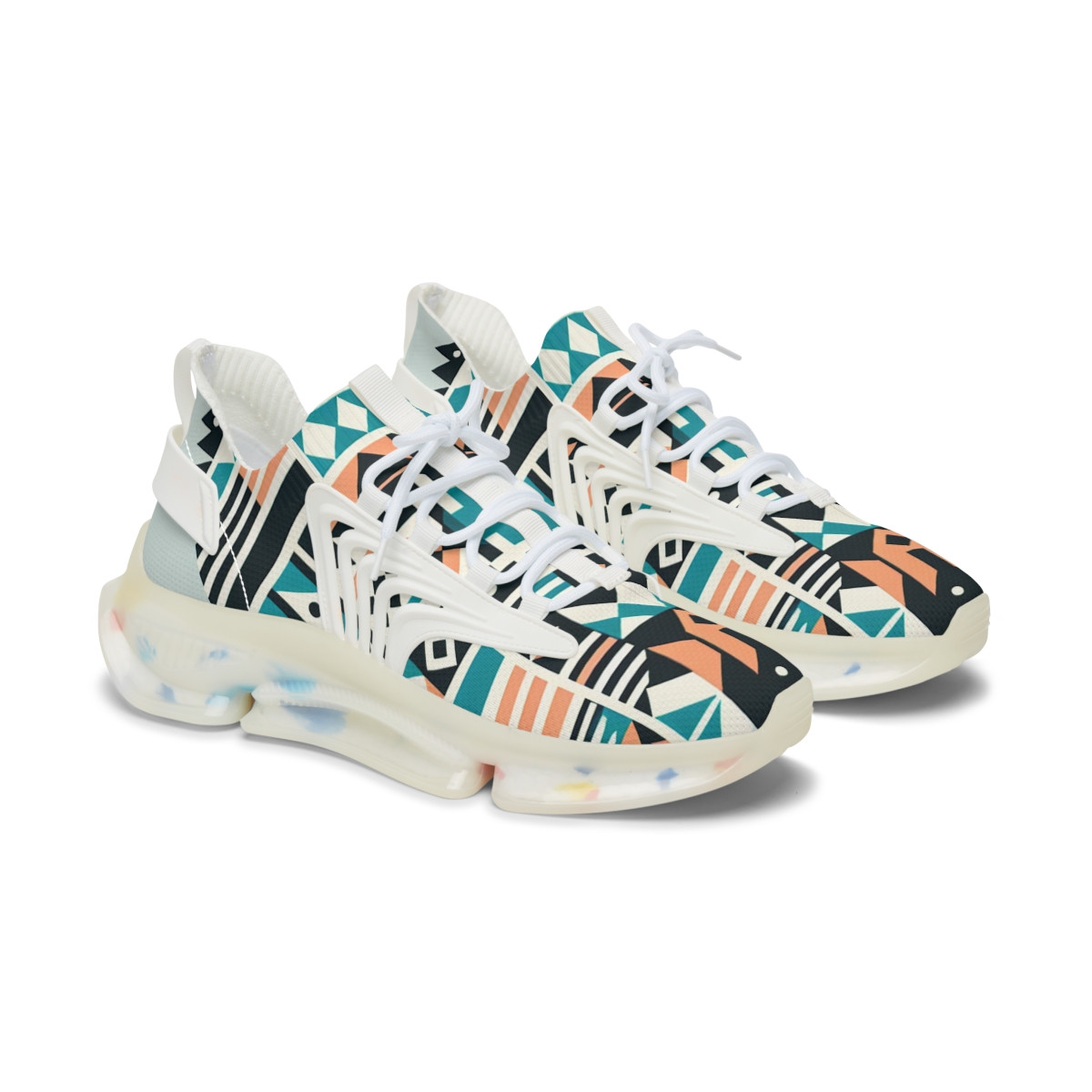 "Heritage Stride: Kente Fusion Sneakers" - Women's Mesh Sneaker