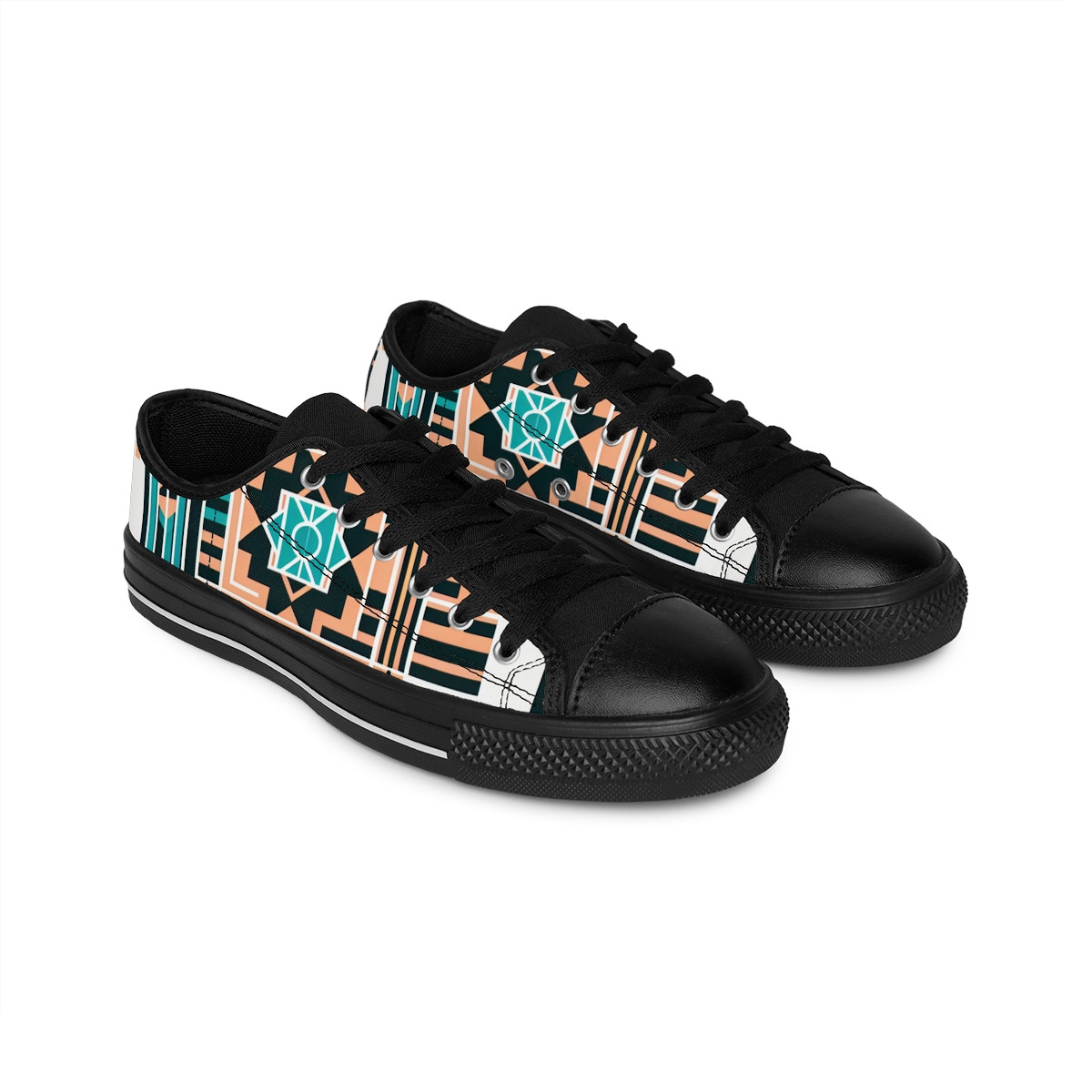 "AfroStride Royal Kente Kicks" - Men's Sneakers