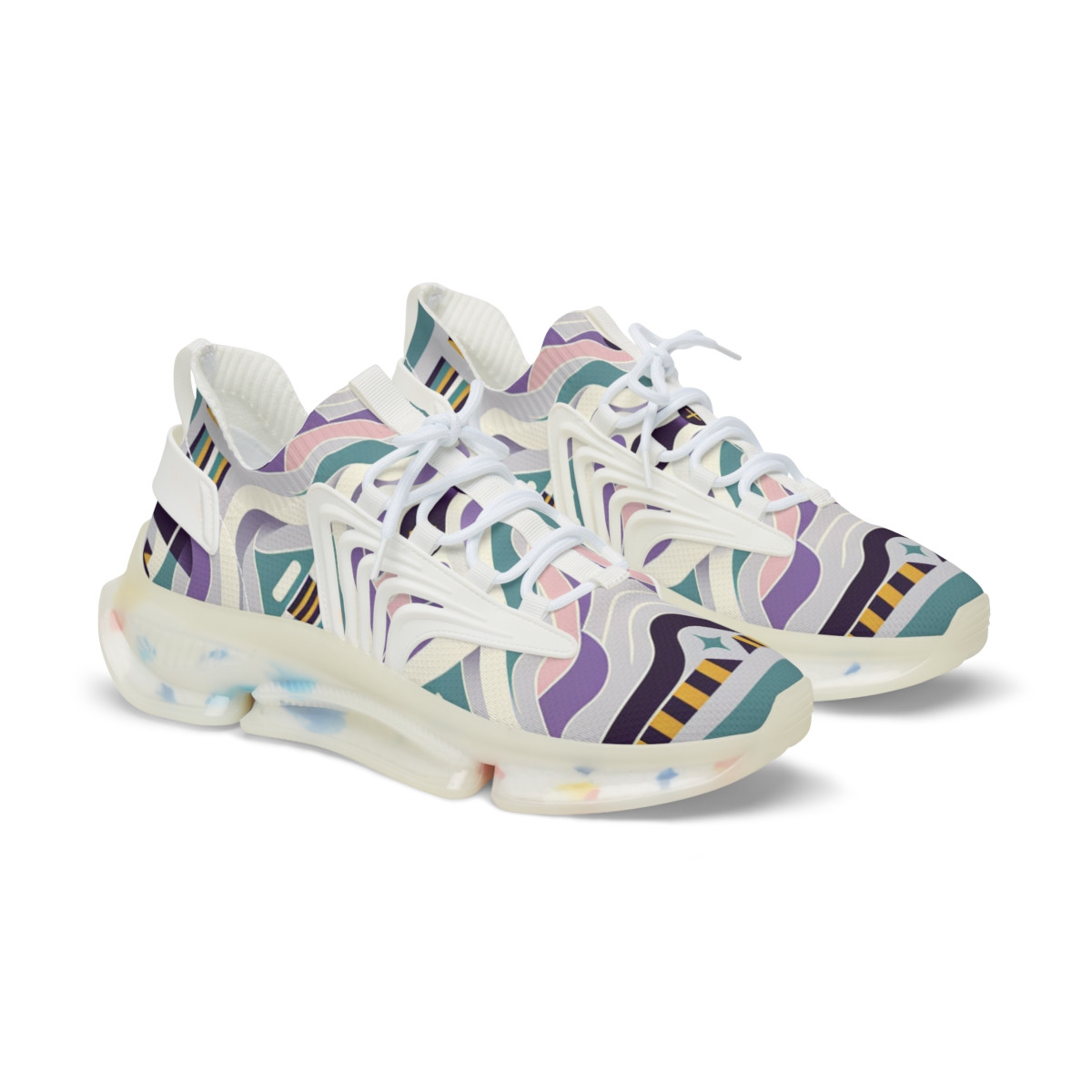 "Ashanti Stride: Kente Kaleidoscope Sneakers" - Men's Mesh Sneaker