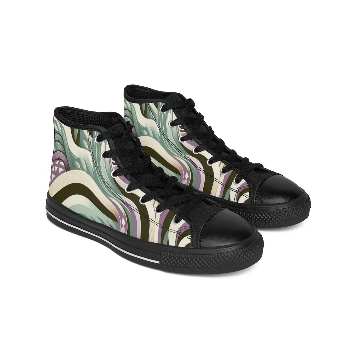 "AfroStride Kente Kicks" - Women's Classic Sneakers