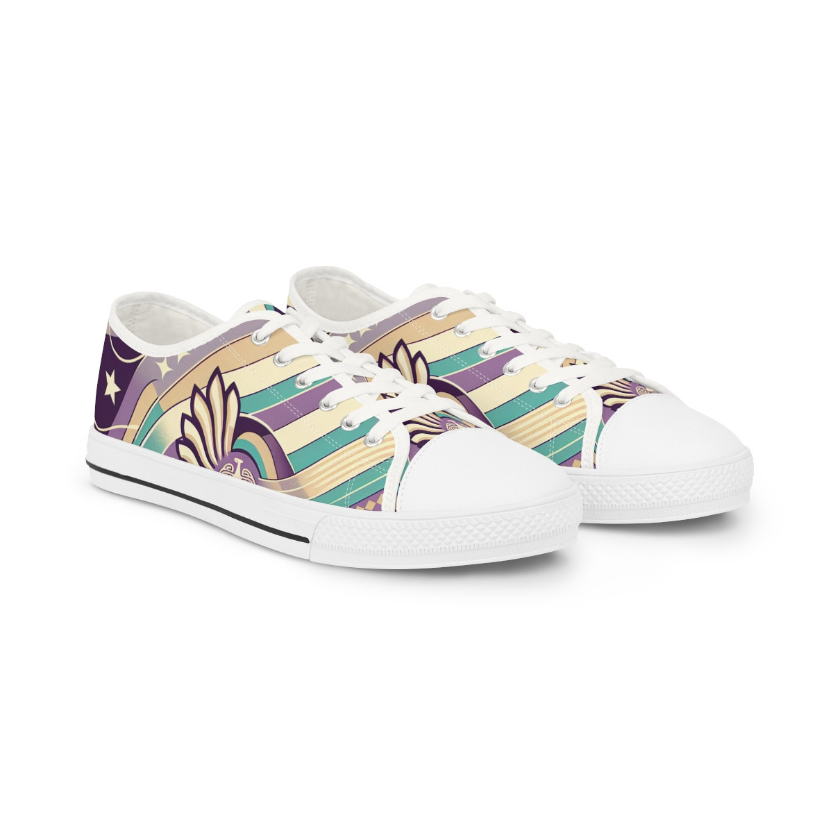 "AfroFusion Kente Kicks" - Men's Lowtop Sneakers
