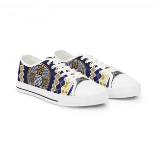 "AfroPulse Kente Kicks" - Men's Lowtop Sneakers