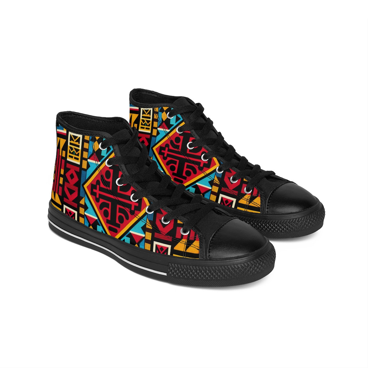 "African Pulse Kente Kicks" - Men's Classic Sneakers