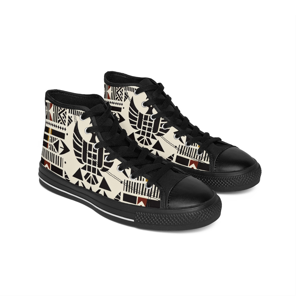 "HeritageStride Kente Kicks" - Men's Classic Sneakers